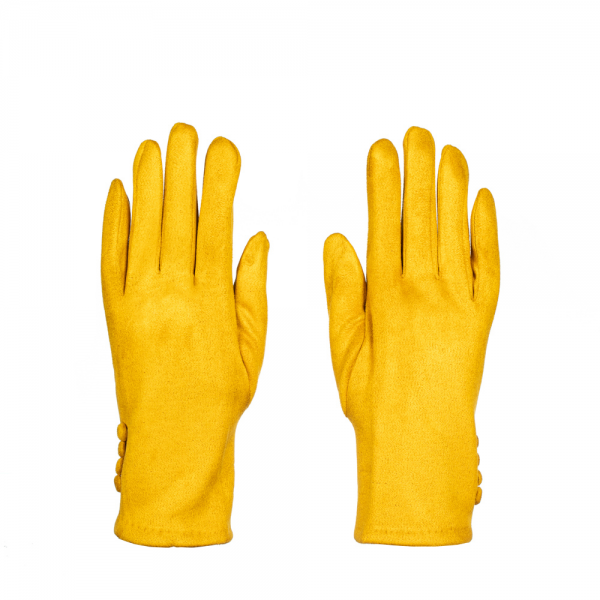 Γυναικεία γάντια Nika κίτρινο, 3 - Kalapod.gr